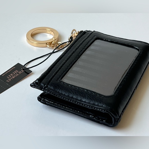 Victoria’s Secret Black Chevron Quilted Foldover Card Case ~ NWT & Bag - Picture 6 of 16